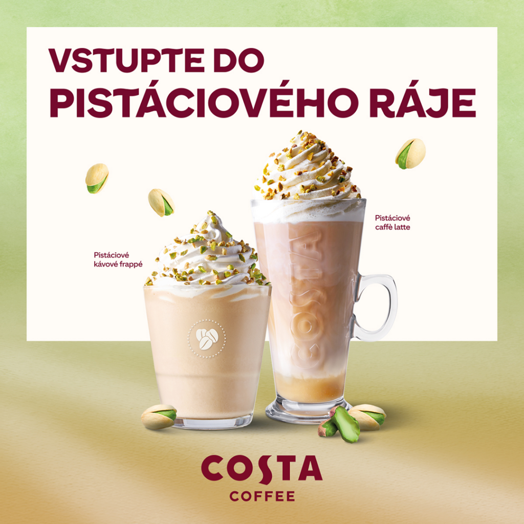 Pistáciové caffè latte & Pistáciové kávové frappé